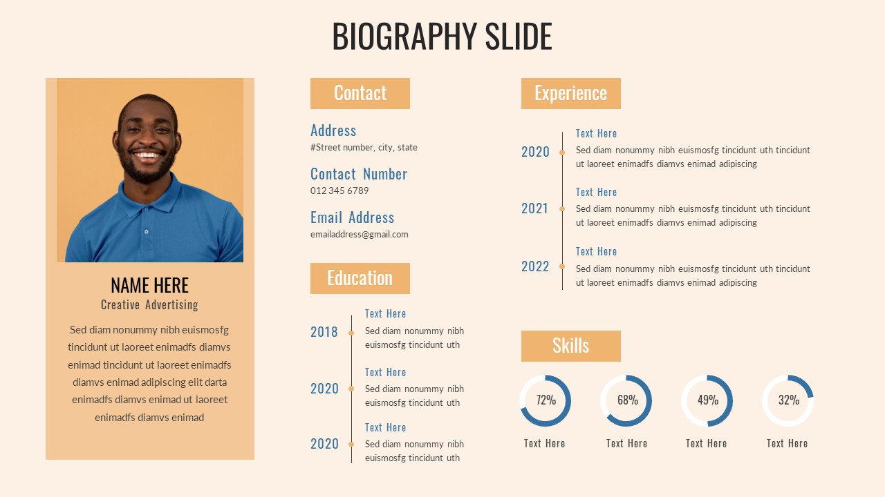 biography google slides template