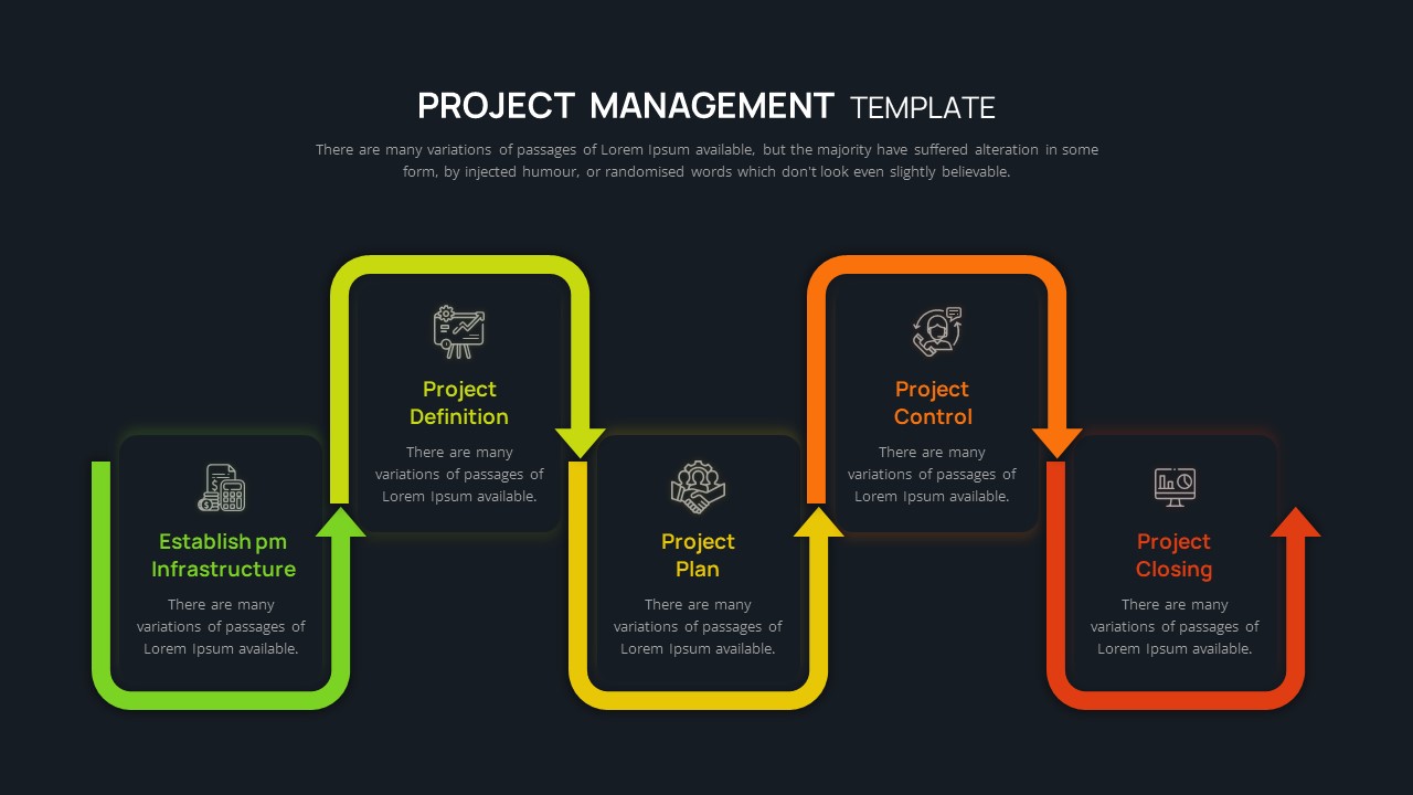 Dark Theme Project Management Plan Template