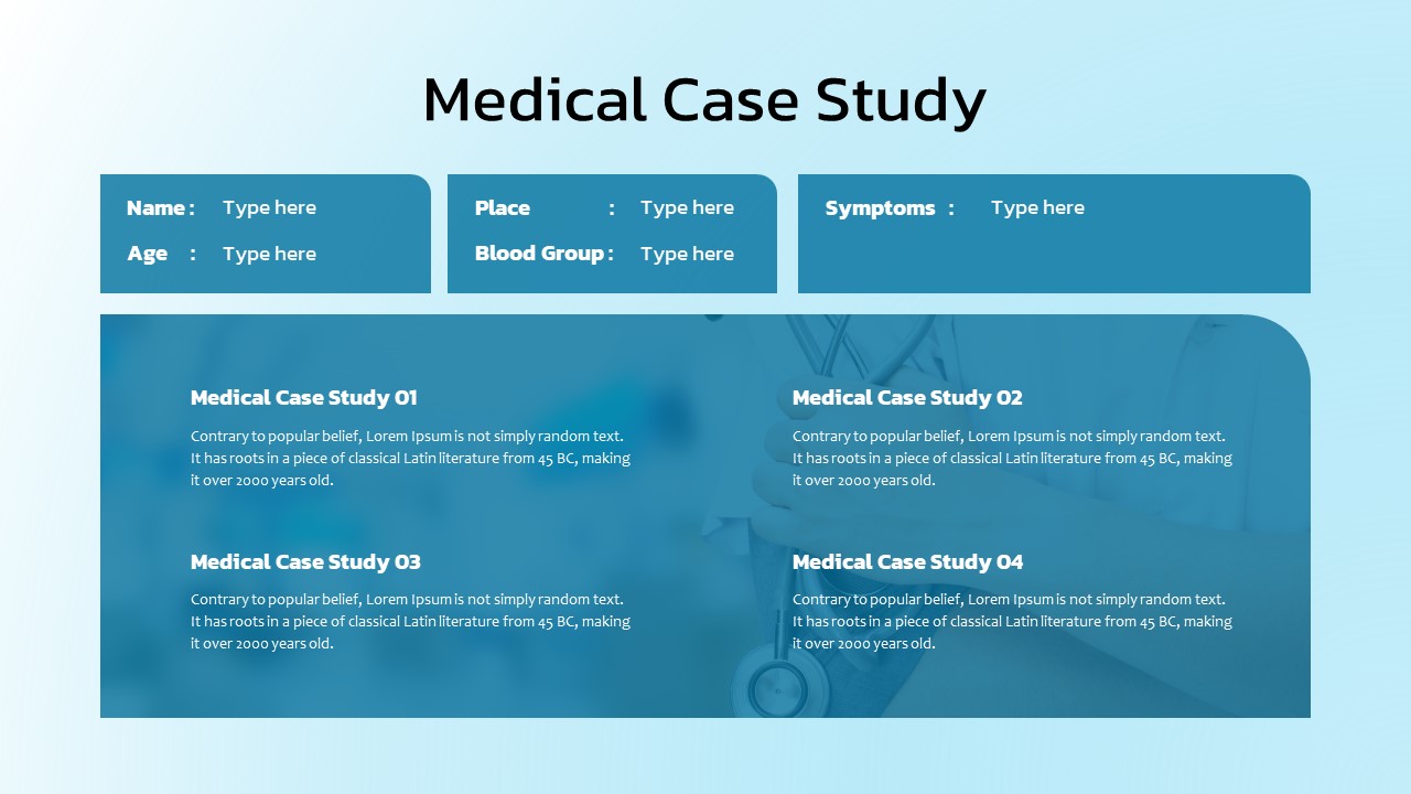 how to present a patient case study