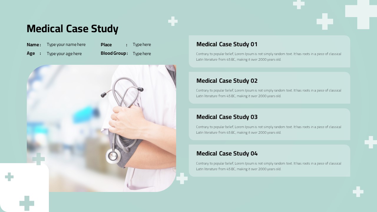 Attractive Medical Case Presentation Template SlideKit