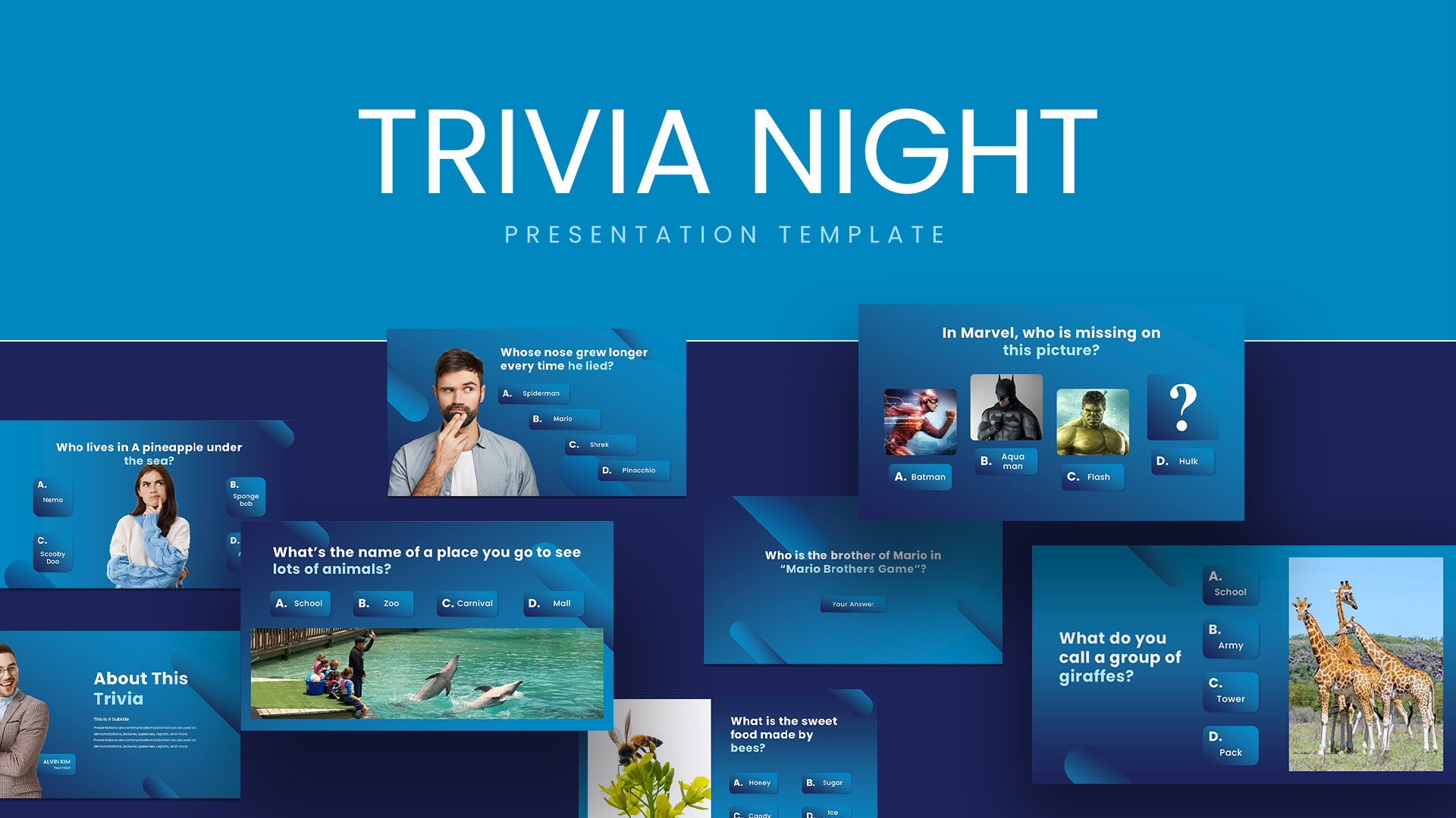 Trivia Night Powerpoint Cover Template