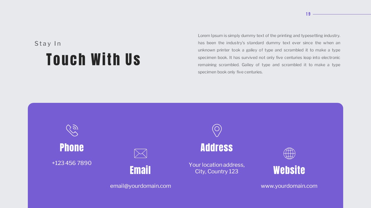 Contact Us Presentation Template for PowerPoint