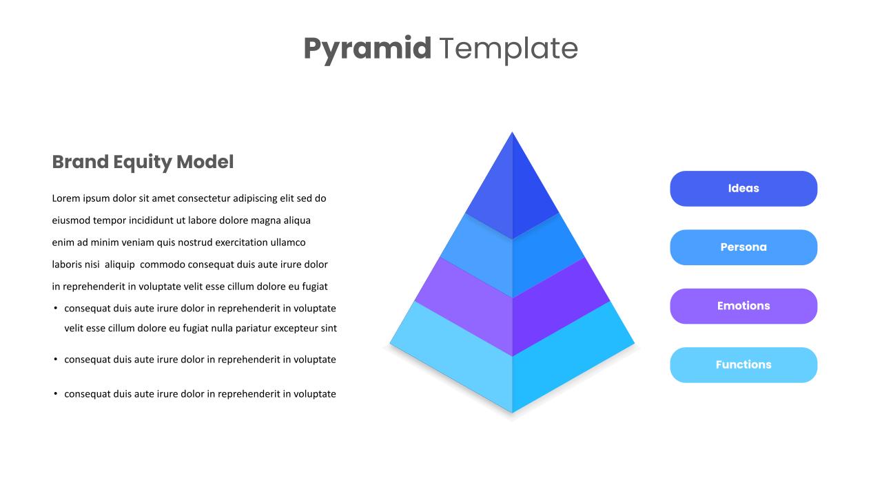 4 Level Brand Equity PowerPoint Pyramid Template