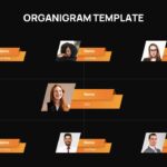 Dark Theme Organizational Chart Slide