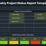 Dark Theme Project Status Report Slide