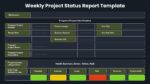 Dark Theme Project Status Report Slide