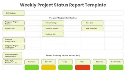 Project Status Report Slide