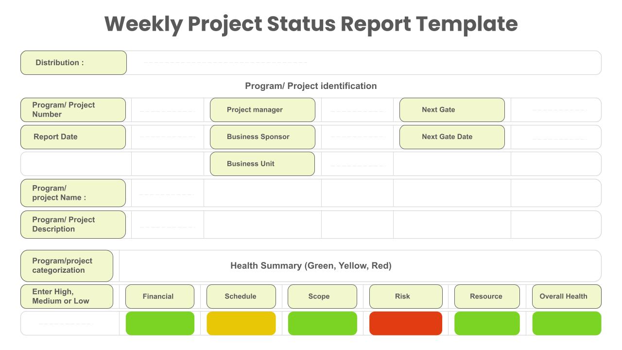 Project Status Report Slide