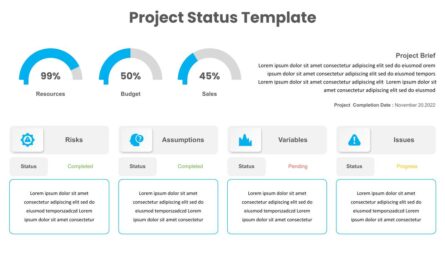 Project Status Update Slide Template