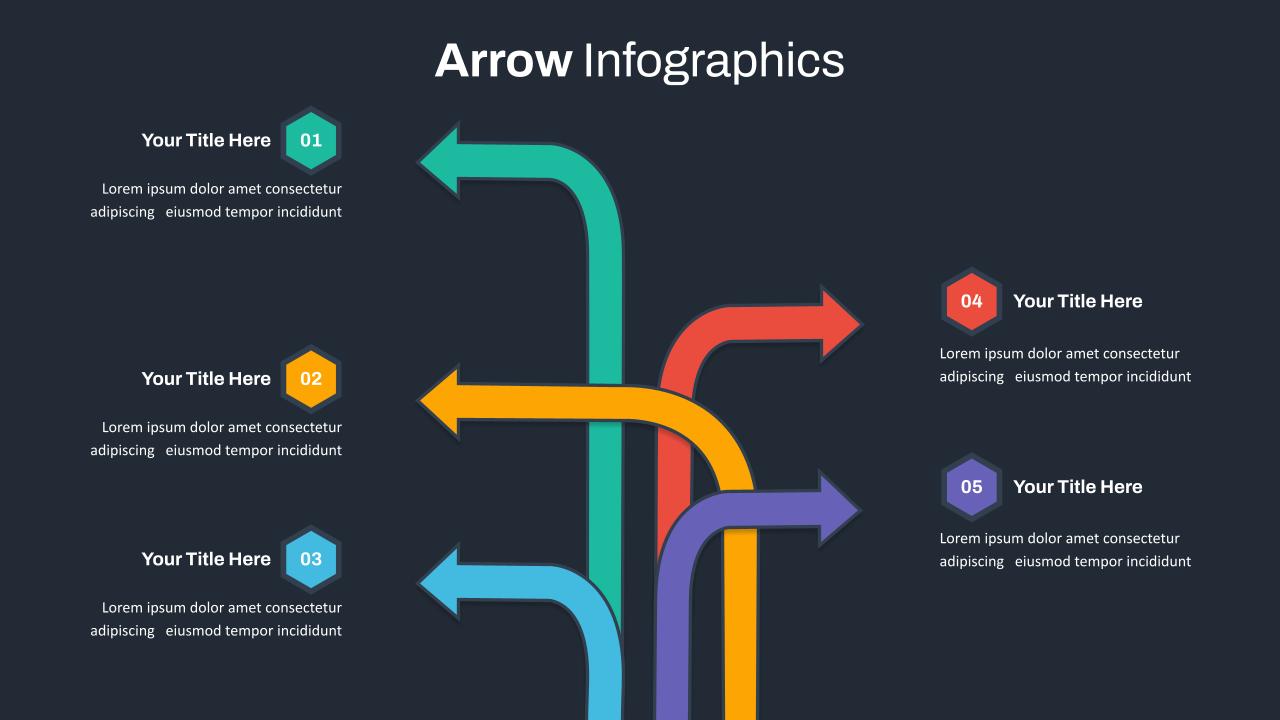 Dark Theme Arrow Slide Template