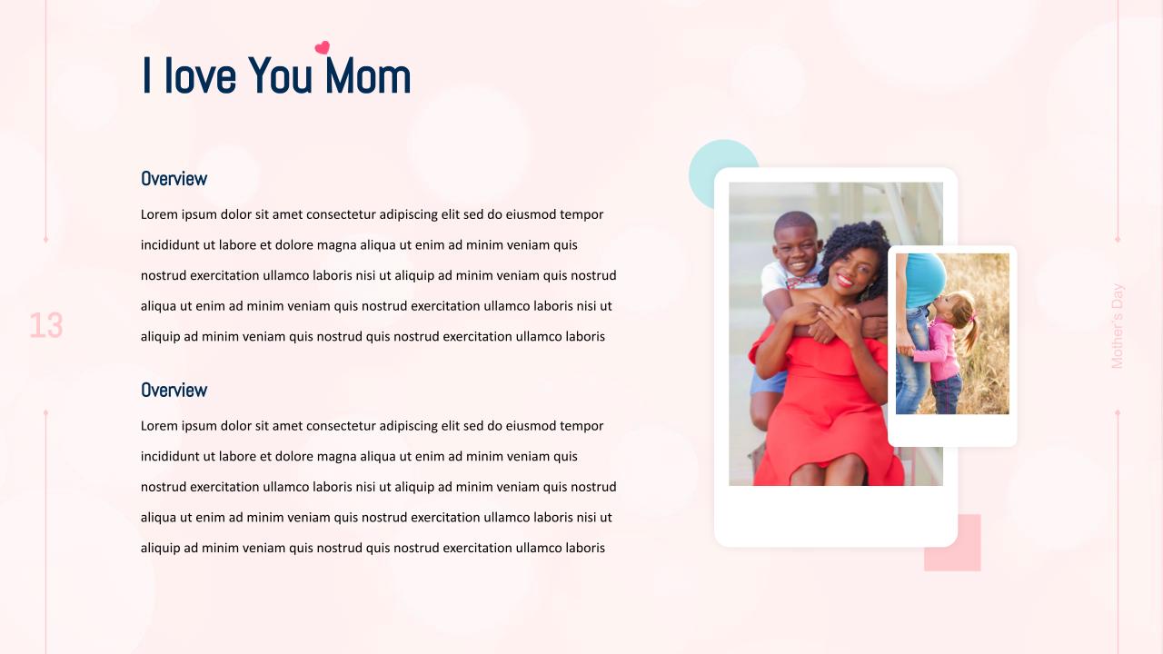 Mothers Day Google Slide 13