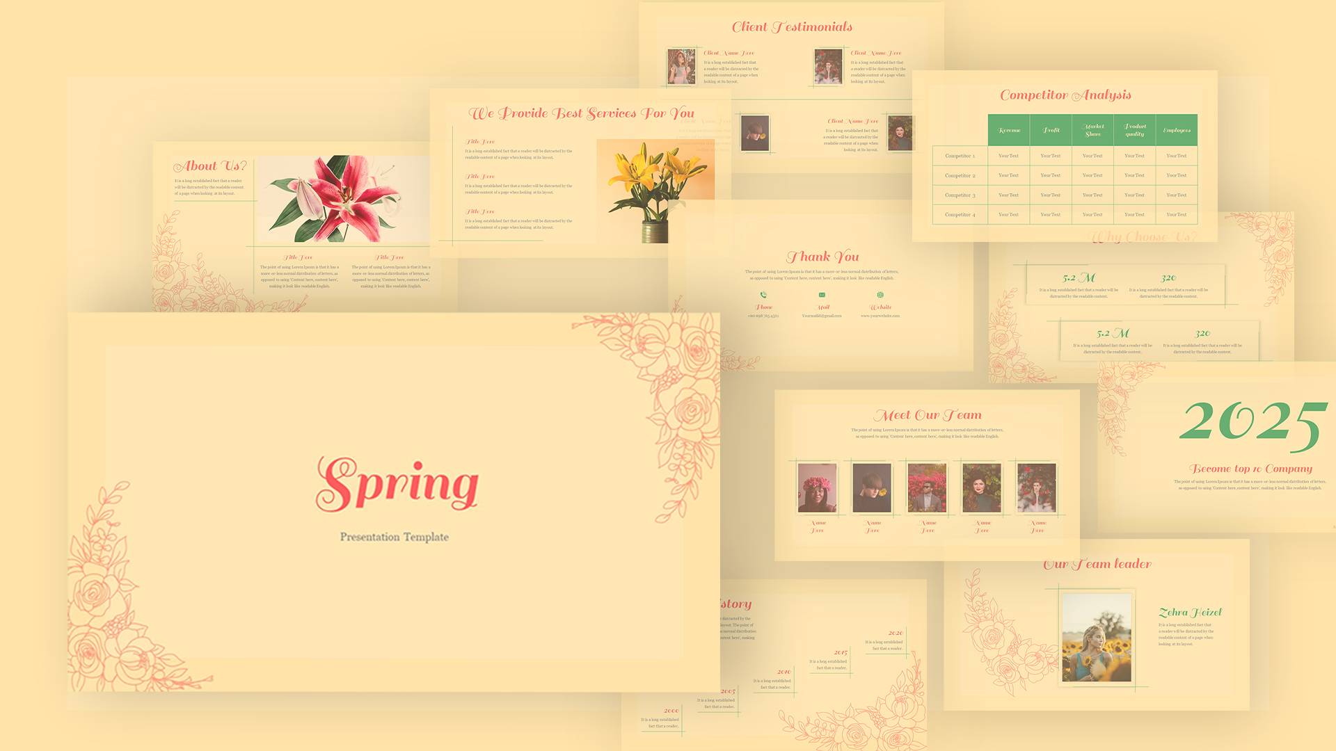 Spring Slide Template