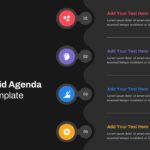 Dark Theme Agenda Slide Template