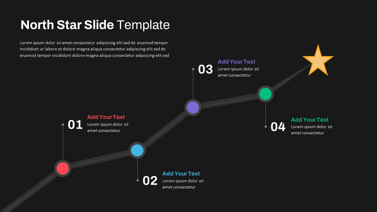 Dark Theme North Star Metric Slide