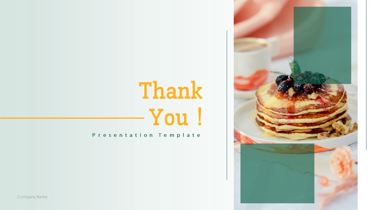 Pitch Deck Thank You Food Startup 19