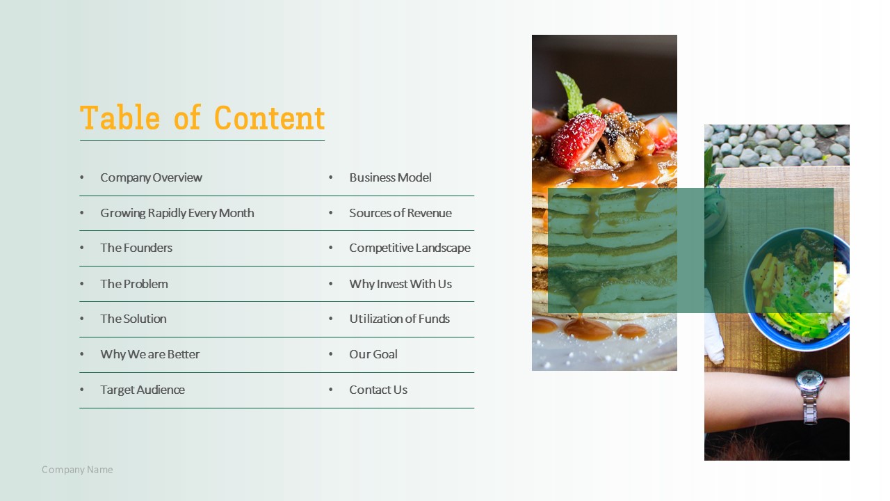 Pitch Deck Food Startup 2