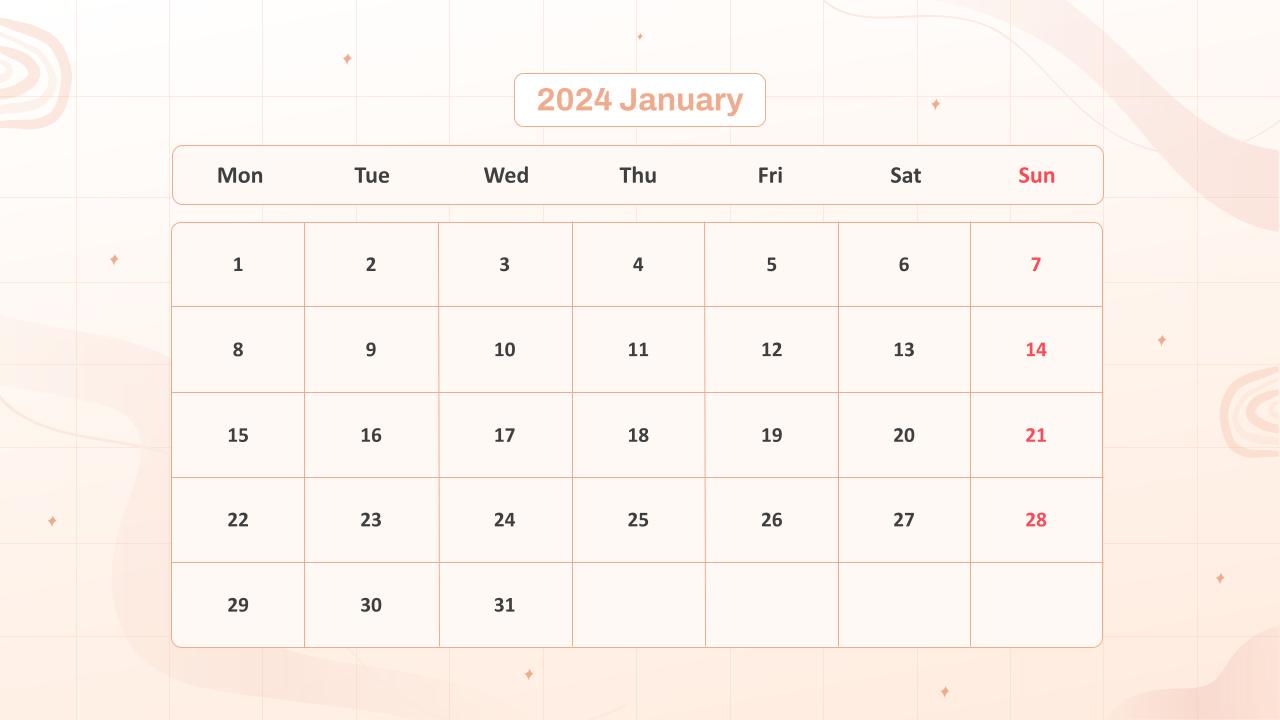 Calendar Presentation Template 03