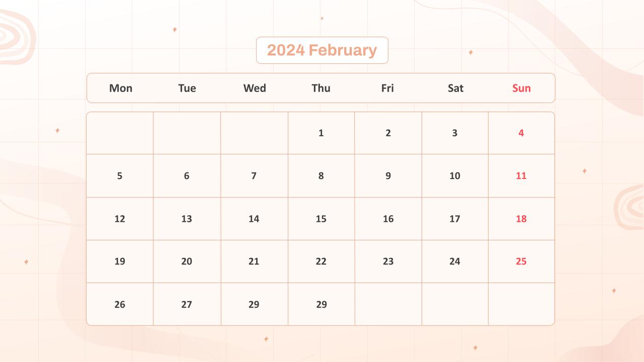 Calendar Presentation Template 04