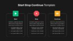 Dark Theme Start Stop Continue Template