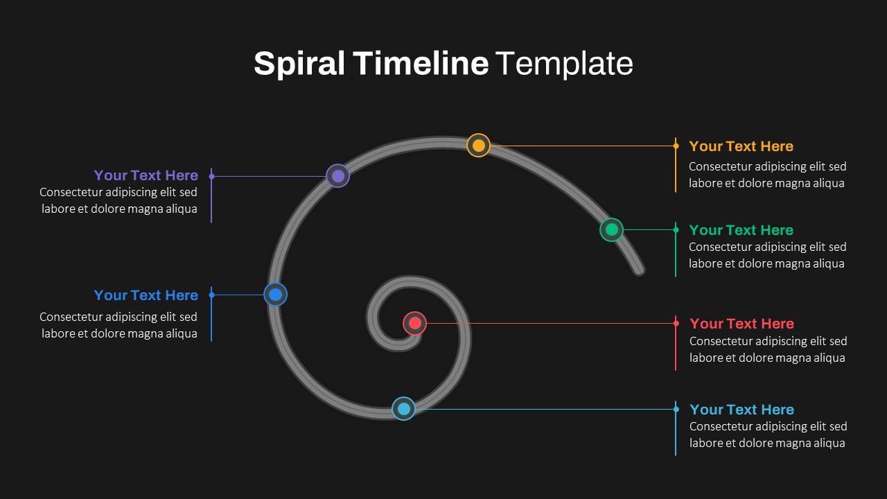Dark Theme Timeline Slide Template