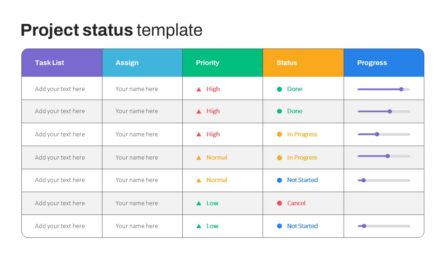 Project Status Slide Template