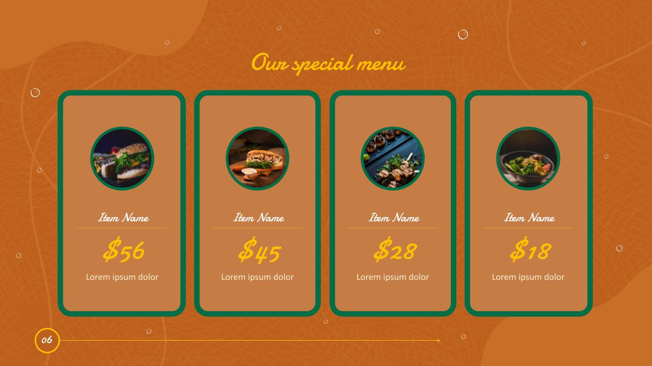 Restaurant Slides Template 8