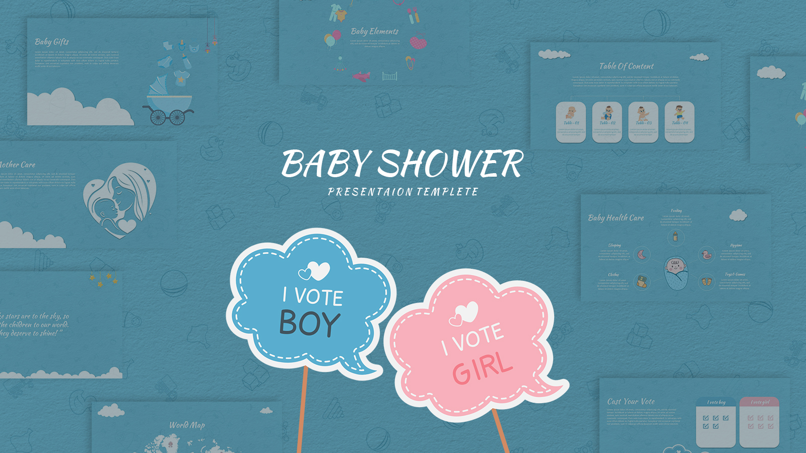 Baby Shower Slide Template 1
