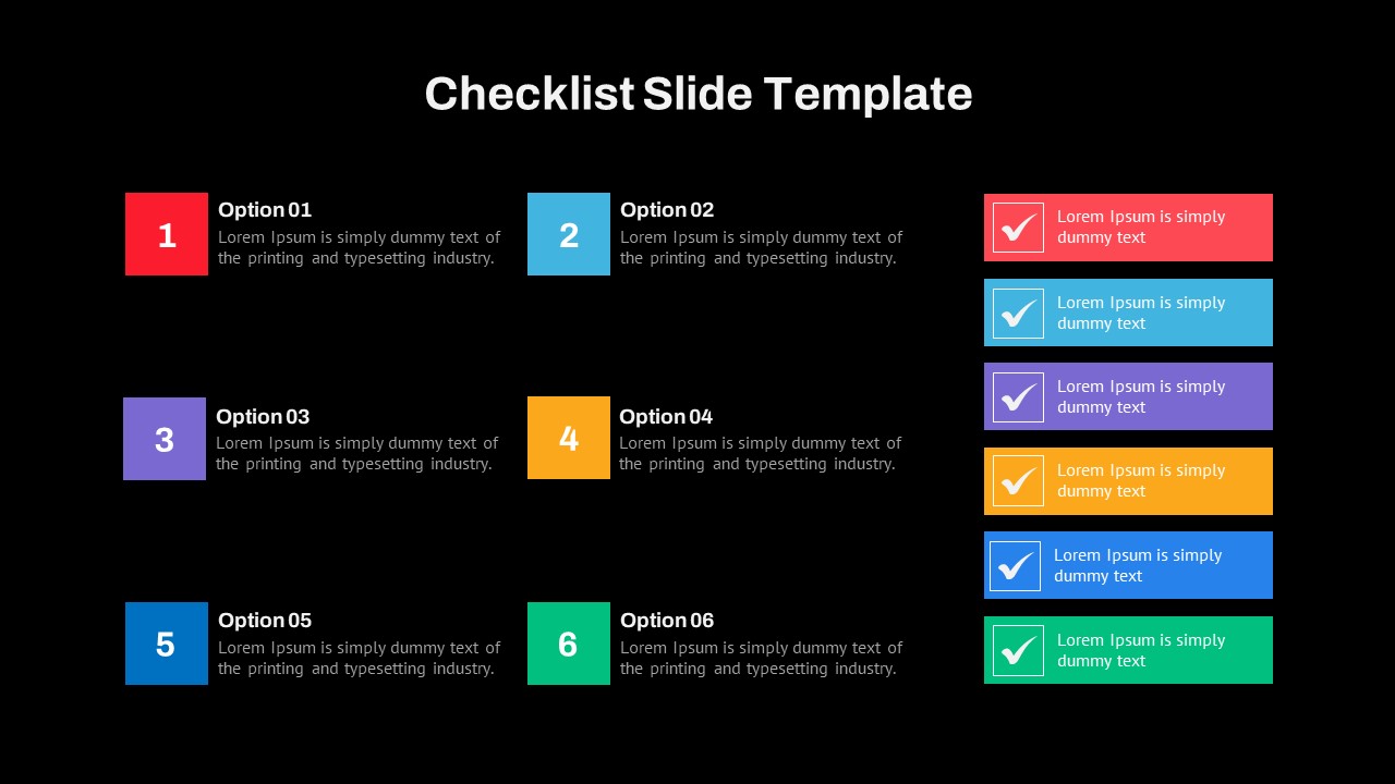 Checklist Slide Template 2