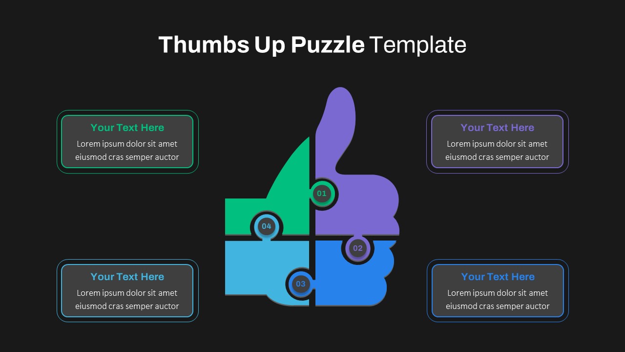 Dark Theme Puzzle Google Slide