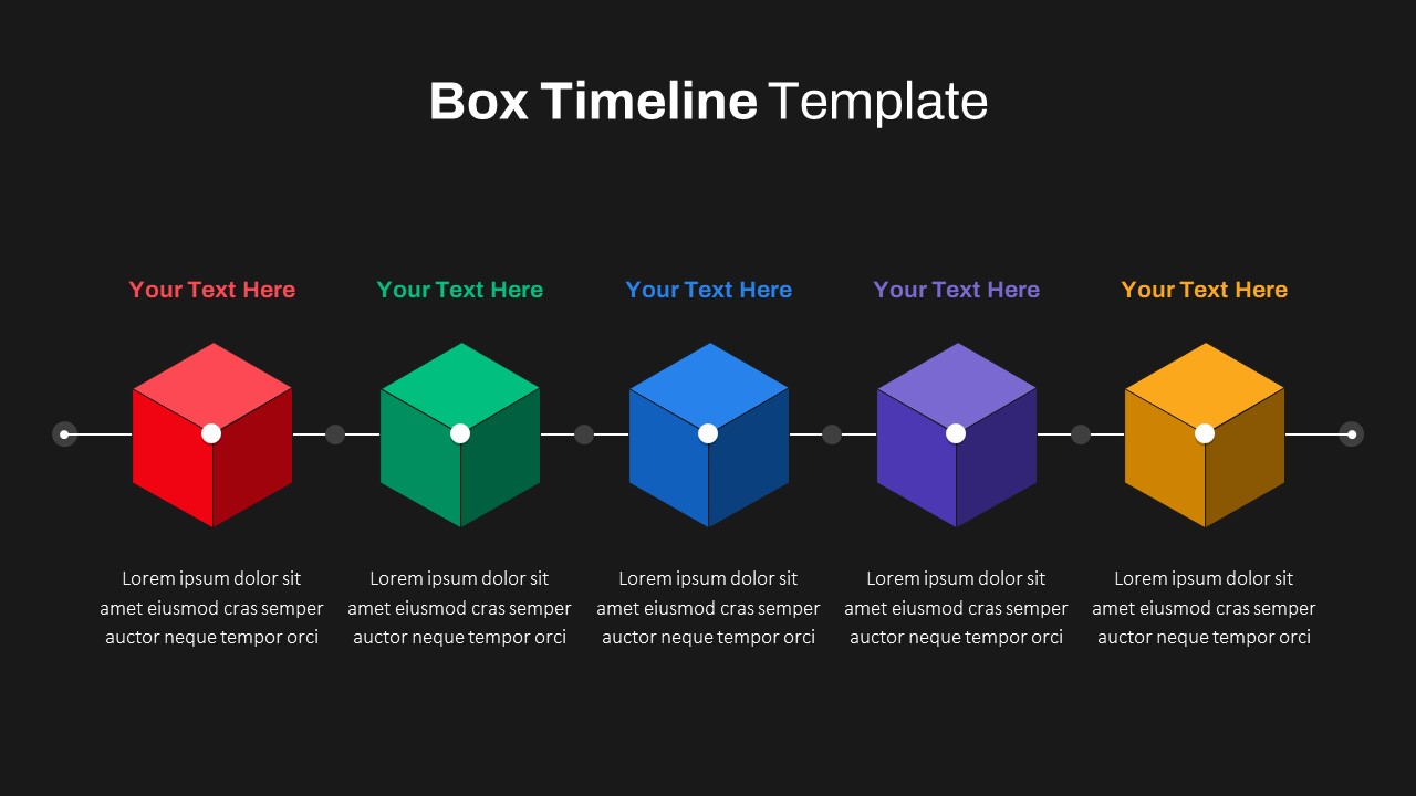 Dark Theme Timeline Slide