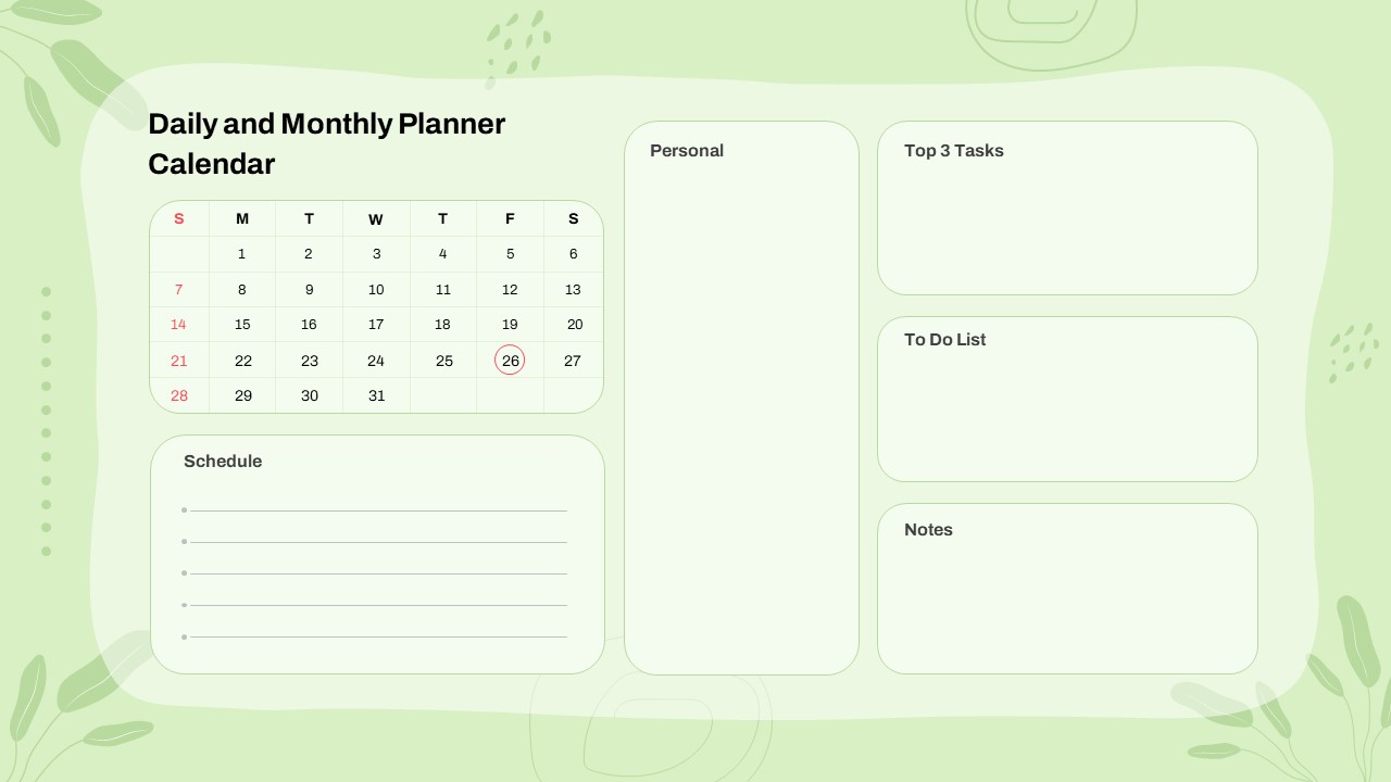 Google Calendar Template 2024