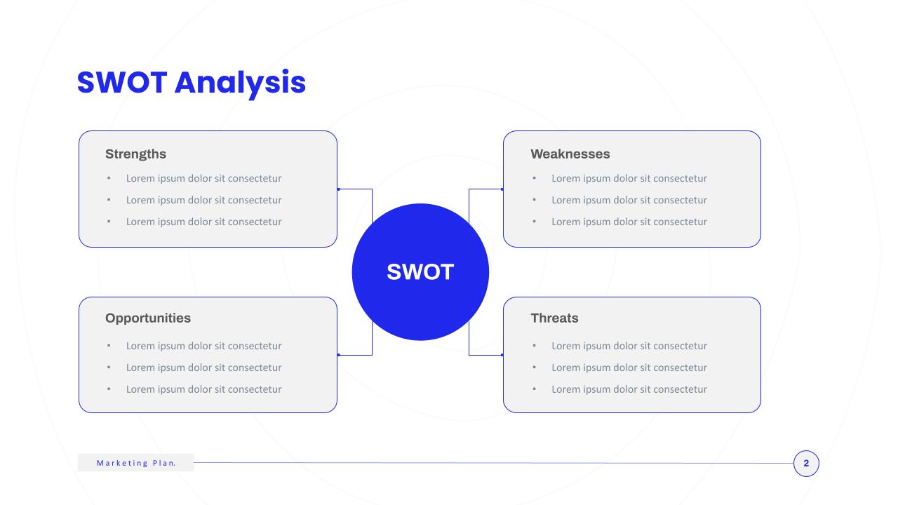 Marketing Plan Slide Template Simple 4