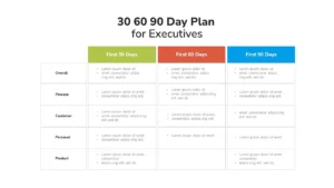 30-60-90 Days Plan For Executives