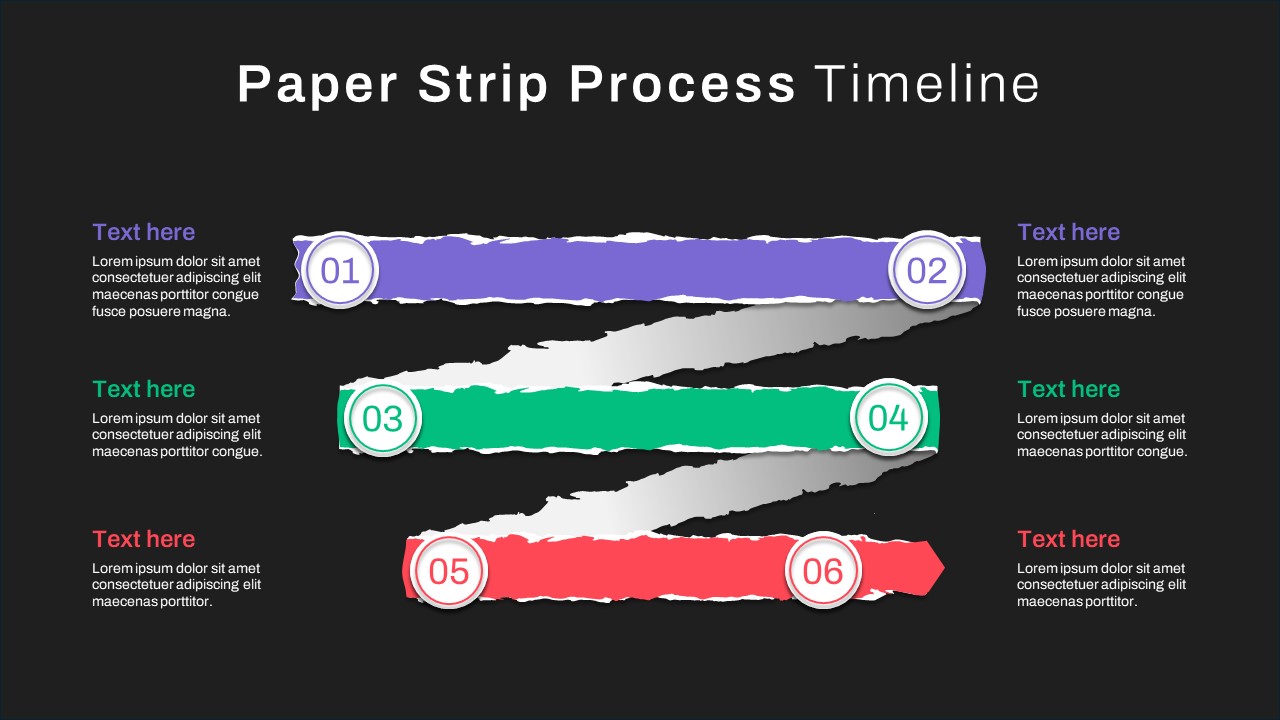 Dark Theme Free Process Flow Template Powerpoint