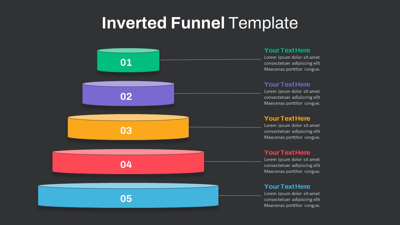 Dark Theme Funnel Slide Google Slides