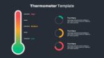 Dark Theme Thermometer Template Powerpoint