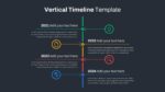 Dark Theme Timeline On Powerpoint Slide
