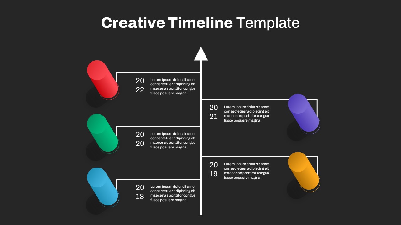 Dark Theme Timeline Slide Presentation