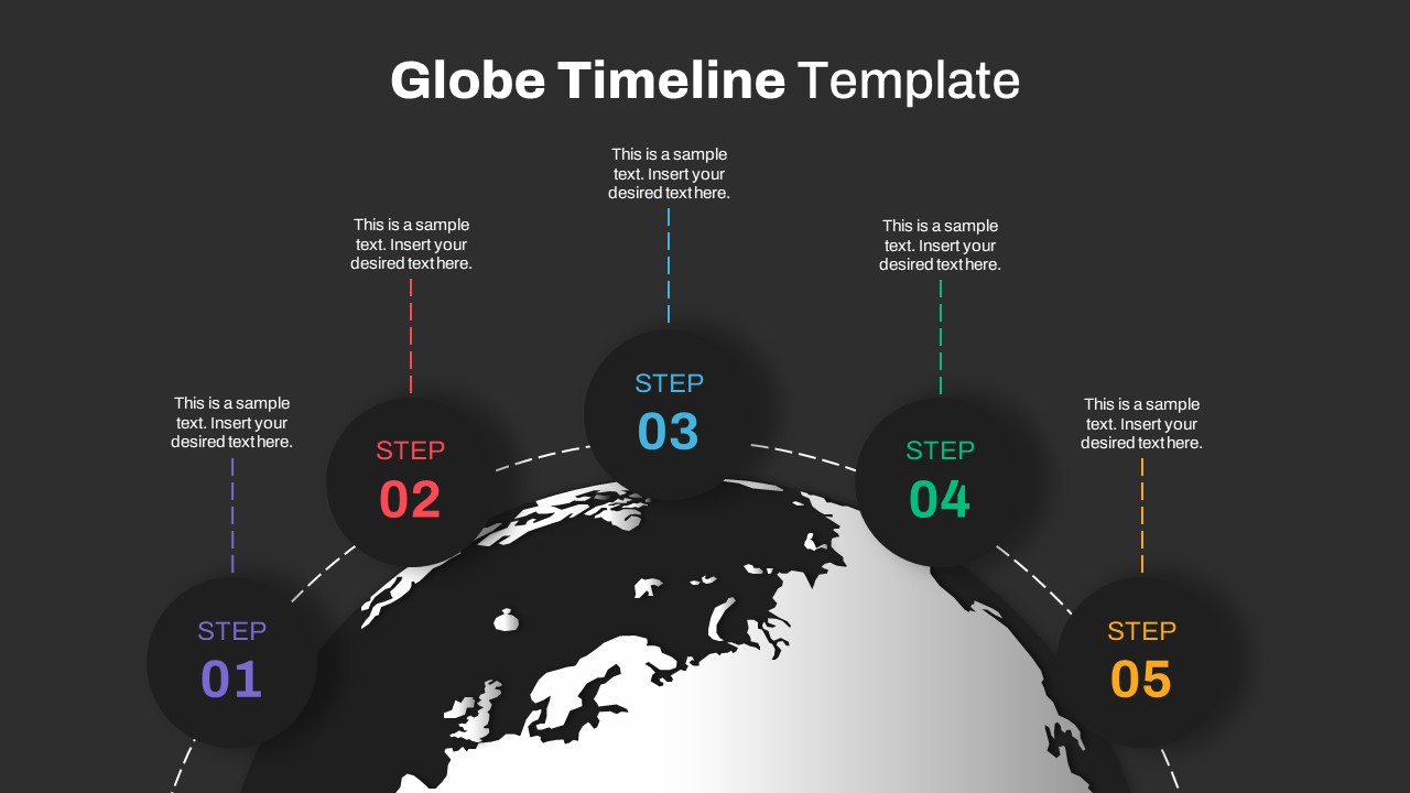 Dark Theme Timeline Slide