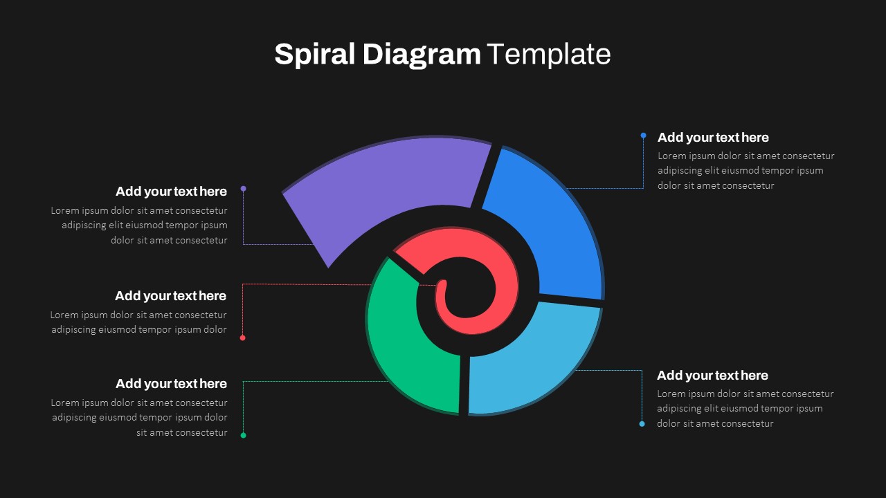 Dark Theme Spiral Presentation Template