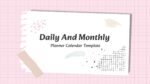 Monthly Calendar Slide Template 1
