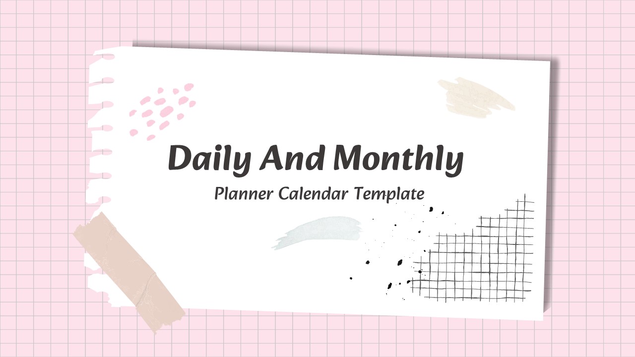 Monthly Calendar Slide Template 1