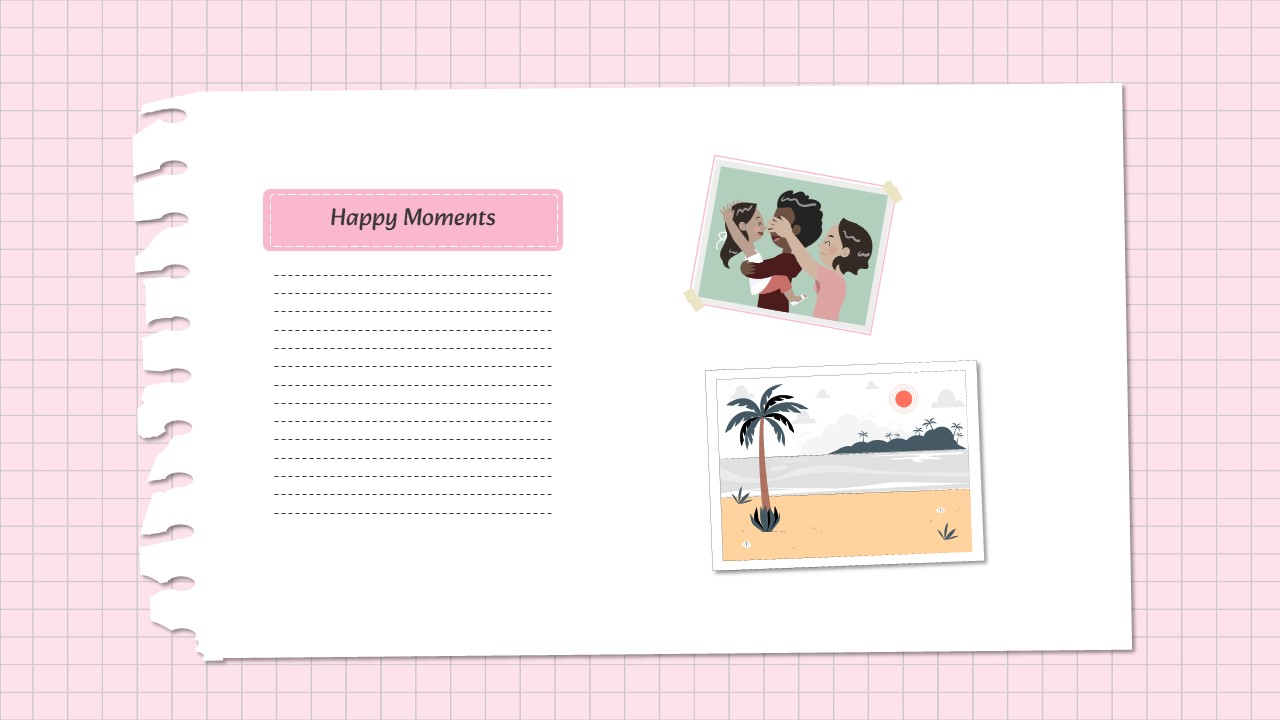 Monthly Calendar Slide Template 17