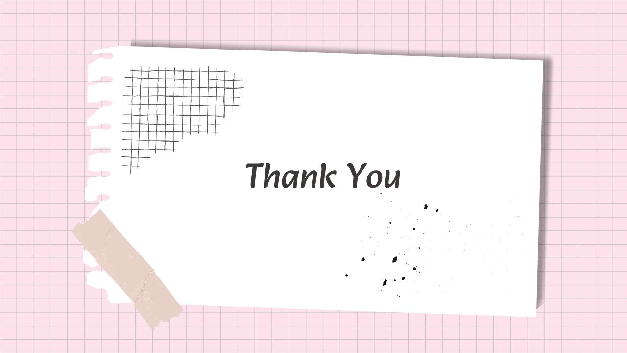 Thank You Monthly Calendar Slide Template 20