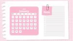 Monthly Calendar Slide Template 4