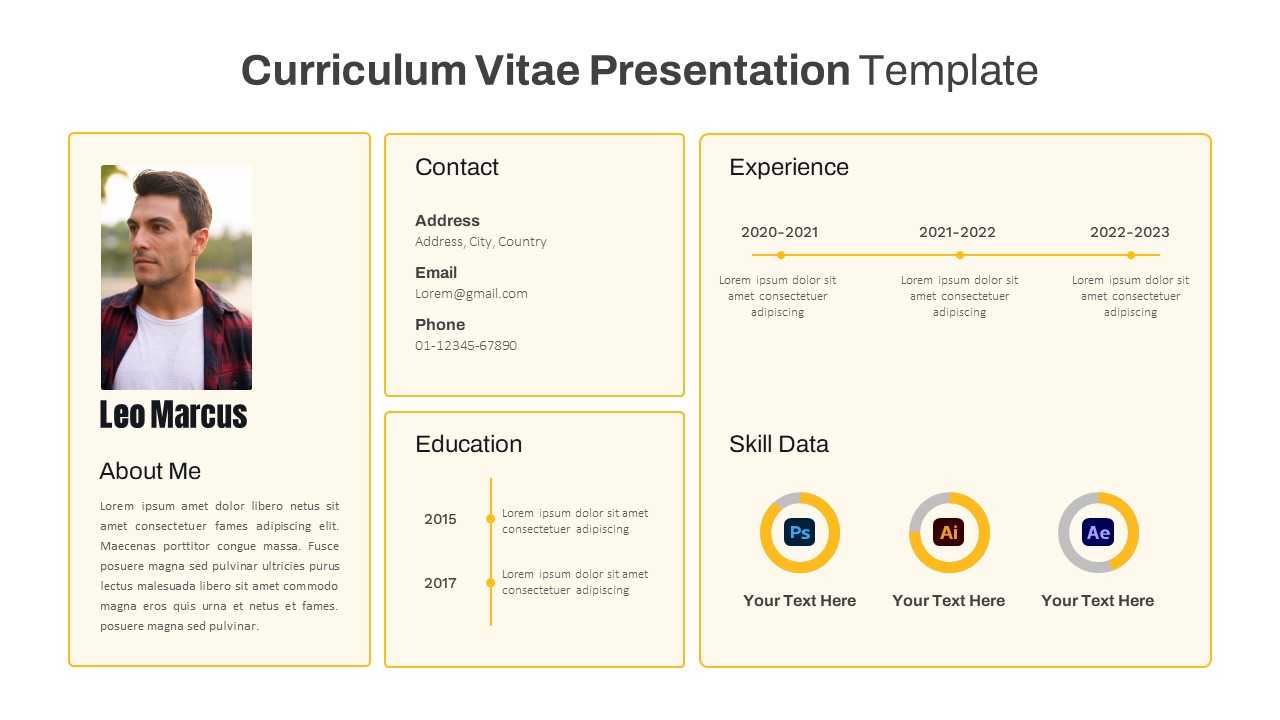 Power Point Resume Template