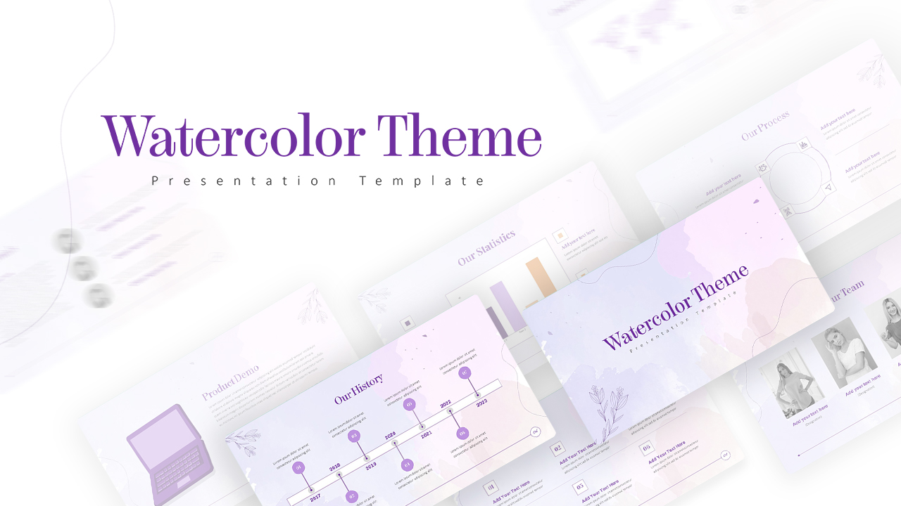 Watercolor Slide Template 1