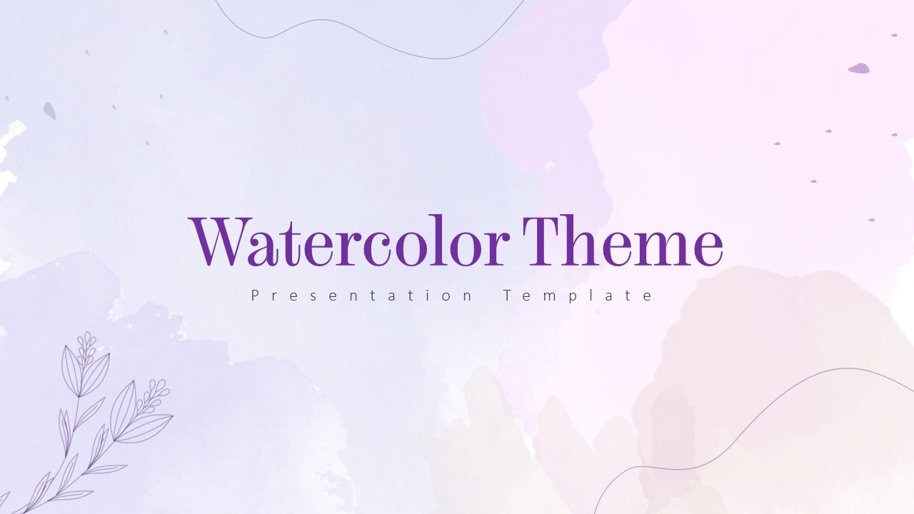 Watercolor Slide Template 2