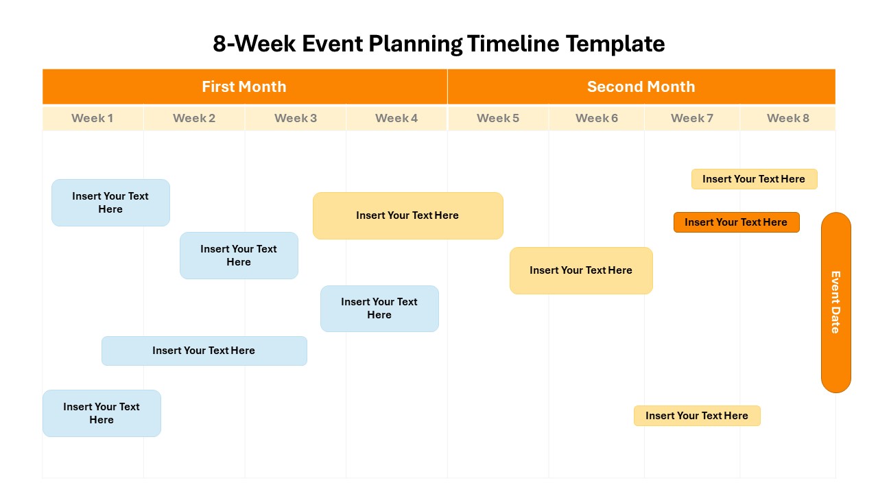 8-Week Event Planning Timeline PowerPoint Template