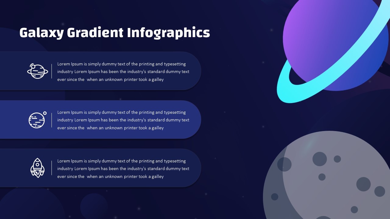 Galaxy Gradient Infographics PowerPoint Template